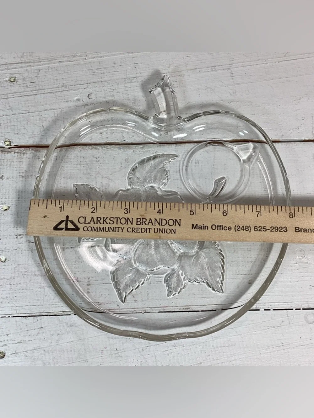 Glass Pair Vintage Hazel Atlas Apple Snack Luncheon Plates and Cups